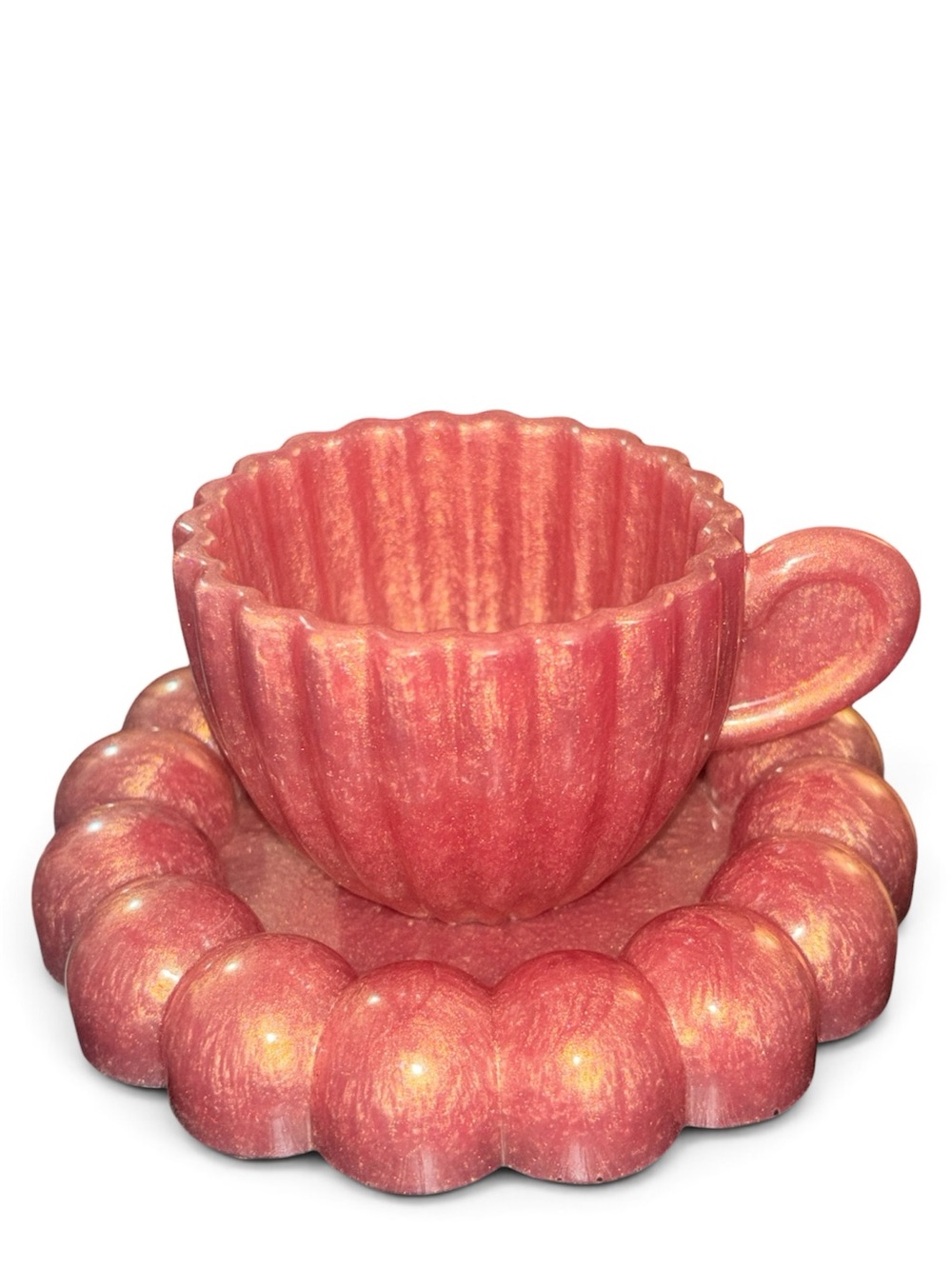 NORE’S NOVELTIES Handcrafted Espresso Cup & Saucer Set/ Trinket Holder - Picture 3 of 11